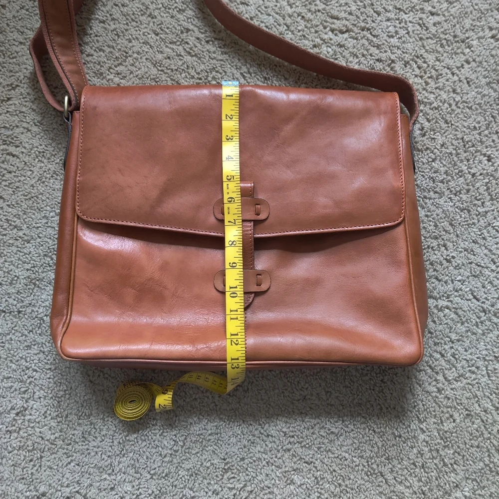 NEW The Old Angler Leather Messenger Bag